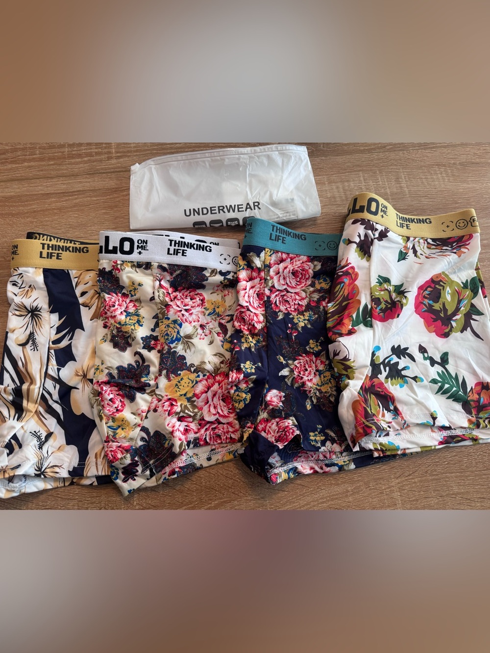 Floral Boxer Briefs for Men - Multi-Color (4-Pack)